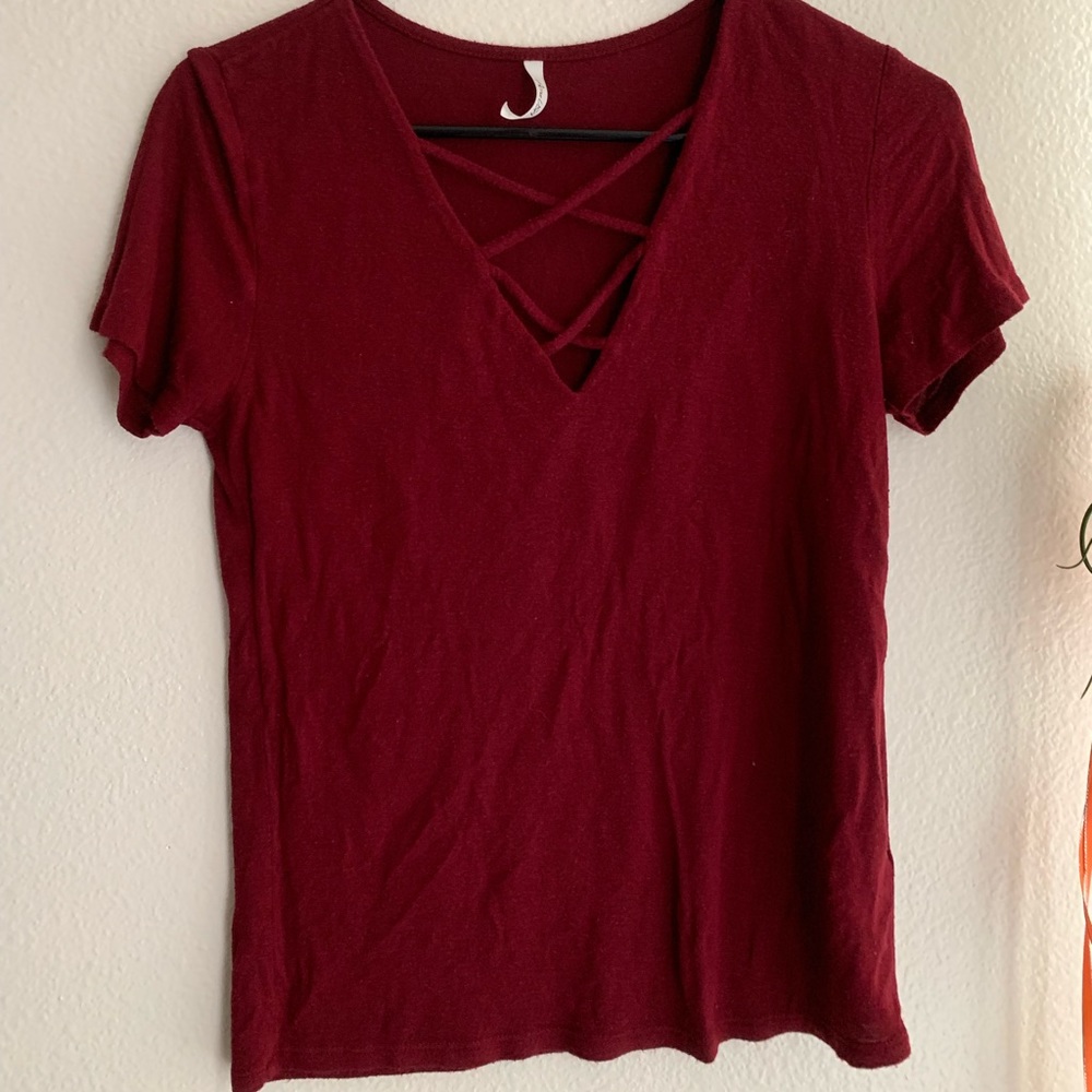 cross front shirt